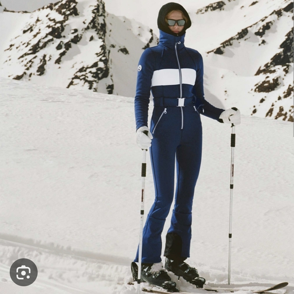 Women's Blue and White Ski Jacket
